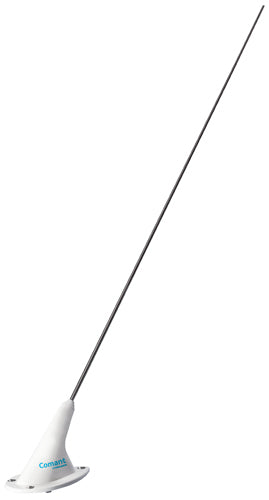 VHF WHIP ANTENNA/BNC Female Connector, 118-137 MHz, 50 Ohms, 50 Watts, Airspeed 250 Knots, 3 Hole Mount & a White Finish. 