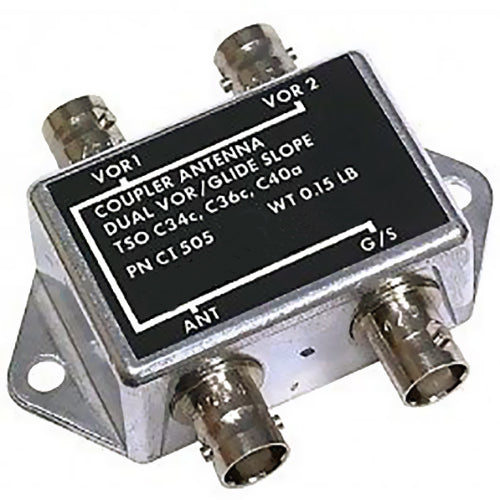 VOR GS DIPLEXER/TNC antenna connector, 108-118 MHz and 329-335 MHz, 50 Ohms