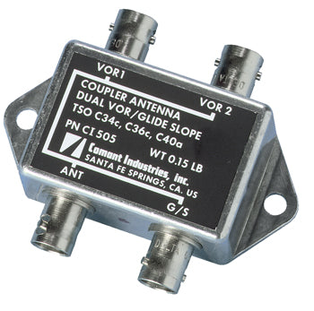 VOR GS DIPLEXER/BNC Female Connector, 108-118 MHz and 329-335 MHz, 50 Ohms
