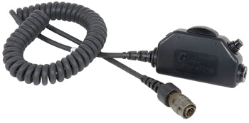SWITCH and CABLE ASSEMPLY DROP CORD/Black case with  large clothing clip, TJT-120 jack, momentary to momentary ICS key switch and PTT transmit key with mic lo interrupt, 3' coil cable with MS3116A10-6P type plug.