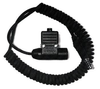 SWITCH and CABLE ASSEMBLY with U-94A/U jack, switch, 15' coil cable with U-174 type plug. 