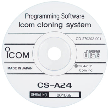 CLONING SOFTWARE for use with IC-A24 01 and IC-A6 30.