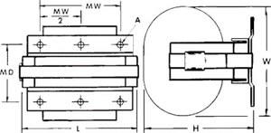 SINGLE SECONDARY TRANSFORMER/750 VA, 400 Hz, 26 AC