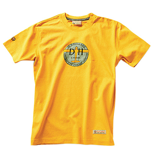 DEHAVILLAND T-SHIRT/burnt yellow/short sleeve/large