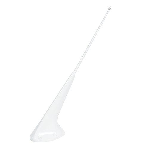 VHF COMM BROADBAND ANTENNA/BNC Female Connector, 118-137 MHz, 400 MPH, 4 Hole Mount & a White Polyurethane Finish. 