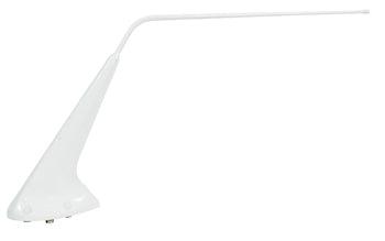 VHF COMM BROADBAND ANTENNA/BNC Female Connector, 118-137MHz, trim-line bent rod, 4 Hole Mount & a White Polyurethane Finish. 