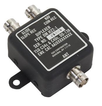 DIPLEXER/SINGLE VOR/SINGLE GS/ (3) BNC CONNECTOR, 2 Hole Mount & a Black Finish. 