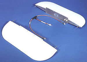 VOR/LOC BALANCED LOOP ANTENNA/BLADE TYPE/TWO OUTPUTS Consists of:  2 each DMN4-45-3 antennas blades , 2 each DMN4-15-5 cables. TNC Female Connectors, 8 Hole Mount & a White Finish.