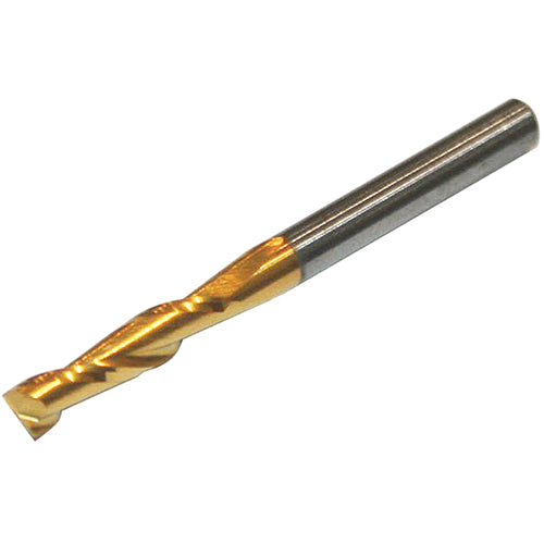 END MILL/1/8 X 1/8 X 1 1/2 tin, 2 fl, hi strength. For use with Panel Pro. 