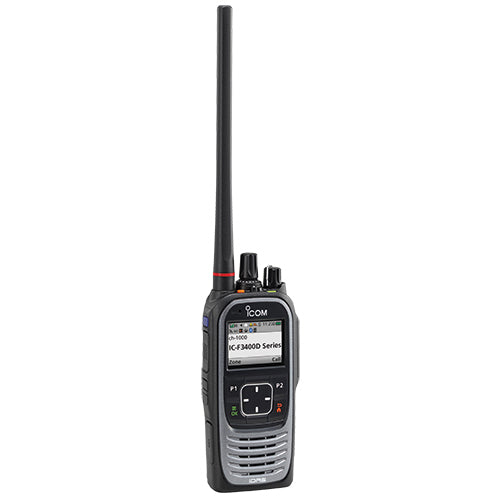 HANDHELD RADIO/32 channels with 2 zones, 5 W, 136-174; 380-470 or 450-512 MHz, IDAS, LTS, GPS built-in, waterproof rating.