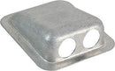 DUAL JACK HOUSING/2 hole, surface mounted/Bare aluminum/For use with NEXUS TJT-120