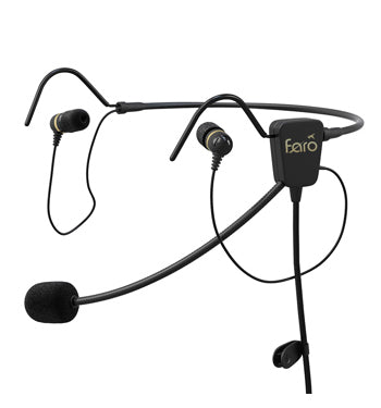 LIGHTWEIGHT IN EAR HEADSET/ For use with AIRBUS, Noise reduction, noise cancelling electret mic, 30dB noise reduction, music input, dual volume control. 3 year warranty