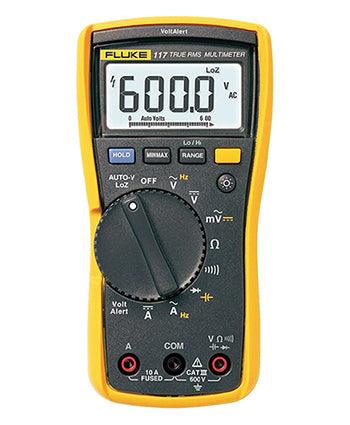 ELECTRICIANS DIGITAL MULTIMETER/CAT III 600 V safety rating, VoltAlert technology, AutoVolt automatic AC/DC voltage selection, low input impedance, LED backlight. Includes Calibration. 