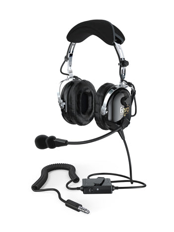 G2 HEADSET/Helicopter, black, active noise reduction (ANR), noise canceling electret mic, leather ear protection