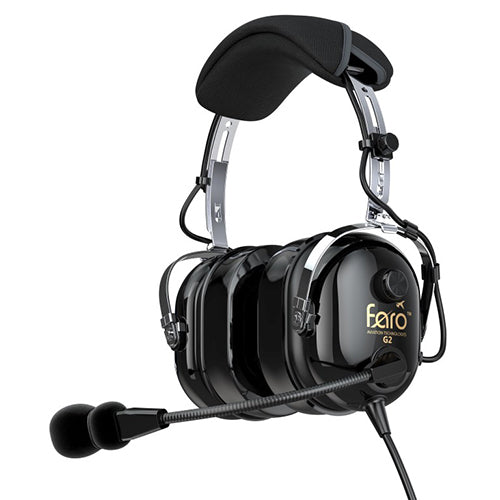 G2 HEADSET/Helicopter, black, passive noise reduction (PNR), noise canceling electret mic, silicone gel ear protection