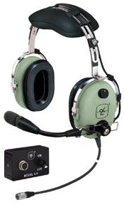 DAVID CLARK HEADSET/HELICOPTER/ENC/M-7A AMPLIFIED ELECTRET MIC/5' COIL CORD/U-174/U PLUG/BATTERY PWR MODULE