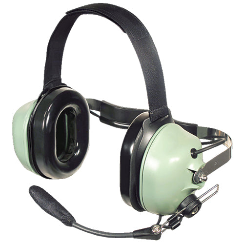 WIRELESS HEADSET/Dual ear, behind the head style. M-87 type dynamic noise cancelling microphone, dual volume control and 6' extended coil cord with military grade 7-pin belt station connector