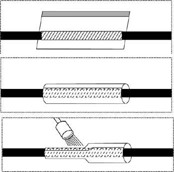 HEAT SHRINKABLE REPAIR TUBING/Black, .50-.62 diameter