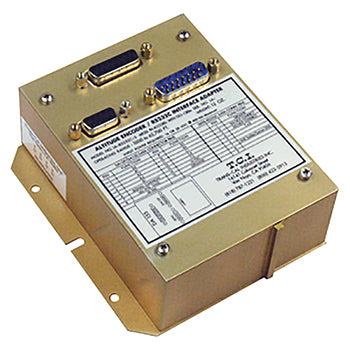 INTERFACE ADAPTER (serializer). Converts parallel 10-bit ICAO pressure altitude code to a fan out of RS232 compliant outputs. 