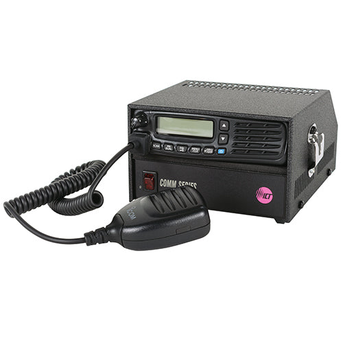 COMMERCIAL BASE STATION/760 channel, 25kHz and 8.33kHz channel pitch, with 220V power supply, cabinet for base station and hand mic.
