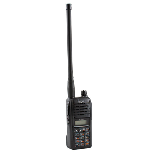 AIRBAND HANDHELD RADIO/Communications only, with full DTMF keypad. Includes Antenna (FA-B02AR), battery pack (BP-280), charger (BC-213), AC adapter (BC-123SA), belt clip (MB133), handstrap, owners manual and 3 year warranty. 