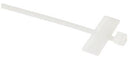 IDENTIFICATION CABLE TIE/Natural, 3.9 long, 0.98 width, 18 lb. strength. MS3368-5-9E. 