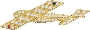 JEWELED AIRPLANE PIN