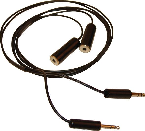 HEADSET EXTENSION CABLE/5 feet extension. PJ-068 and PJ055B plugs.