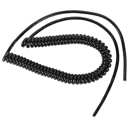 COIL CORD MULTI-CONDUCTOR CABLE/Retractable, 8 conductor color-coded conductors, shielded. 6 feet extended, 12 inches retracted, 28 gauge.