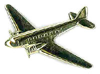 LARGE GOLD PLATED DC-3