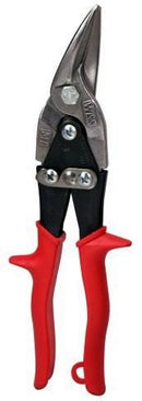  COMPOUND ACTION SNIPS/Metalmaster, cuts straight to left, 9 3/4 in, red handle