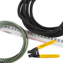 M22529/2-4 ADS-B WIRE INSTALLATION KIT. Includes 12' Spring Fast M22529/2-1 grommet (.070 - .093 sheet thickness), 12' PFA-PFW- 1  braided wrap wire sleeving, 1 pair 830 PS Full Bypass Shears, and 1ea 860 GSB Cut to length bench mount measuring scale