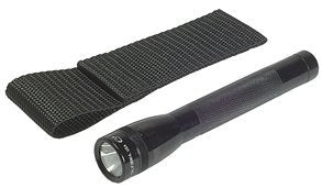MINI MAG-LITE HOLSTER COMBO PACK/Black, includes: flashlight, polypropylene belt holster and 2 ea AA alkaline batteries.
