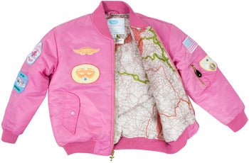 MA1 JACKET/Pink with patches, kids size 7