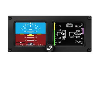 STANDBY ATTITUDE MODULE/Digital, 10-32 VDC, Attitude, Altitude, Airspeed, Slip, No battery, Black bezel