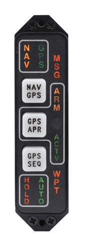ANNUNCIATION CONTROL UNIT/Control head only. 14V, Vertical. For use with Garmin GPS155XL and GNC300XL. 