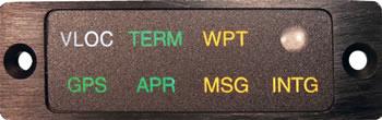 ANNUNCIATION CONTROL UNIT/14V, Horizontal, no buttons. For use with Garmin GNS-430/530 and Avidyne IFD-440/540 models. 
