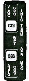 ANNUNCIATION CONTROL UNIT/28V, Vertical, no buttons. For use with Garmin GNS-430/530 and Avidyne IFD-440/540 models. 