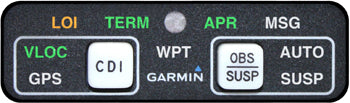 ANNUNCIATION CONTROL UNIT/14V, Horizontal. For use with Garmin GTN-650/750 models.