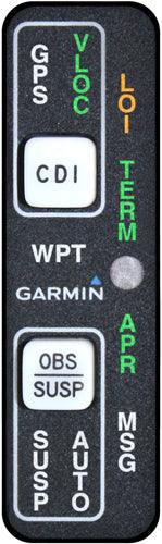 ANNUNCIATION CONTROL UNIT/28V, Vertical, 5V lighting. For use with Garmin GTN-650/750 models. 