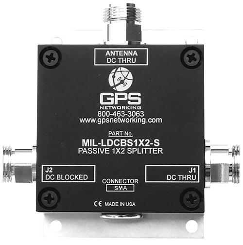 GPS SPLITTER/With SMA connector. Passive, one input, two output. Mil Spec.