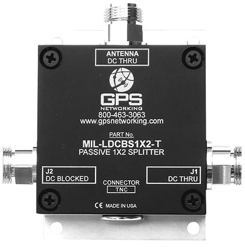 GPS SPLITTER/With TNC connector. Passive, one input, two output. Mil Spec.