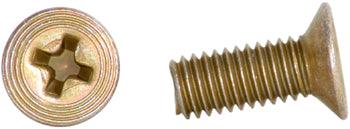 PHILLIPS FLAT HEAD SCREW/Carbon steel, Cadmium plated, 6-32, 1