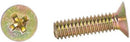 PHILLIPS FLAT HEAD SCREW/Carbon steel, Cadmium plated, 8-32, 5/8