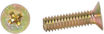 PHILLIPS FLAT HEAD SCREW/Carbon steel, Cadmium plated, 8-32, 5/8