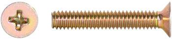 PHILLIPS FLAT HEAD SCREW/Carbon steel, Cadmium plated, 8-32, 3/4