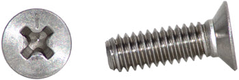 PHILLIPS COUNTERSUNK SCREW/Stainless steel, 8-32, 1/2