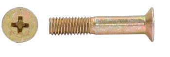 PHILLIPS COUNTERSUNK SCREW/Steel, Cadmium plated, 10-32, 1