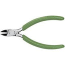 OVAL HEAD CUTTER/Round nose, flush tip type, tapered diagonal cut, green handle