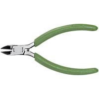 OVAL HEAD CUTTER/Round nose, flush tip type, tapered diagonal cut, green handle